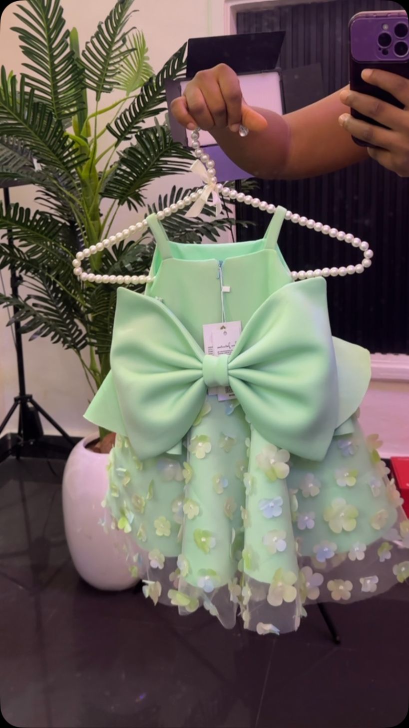 Mint Bow Fairy Dress