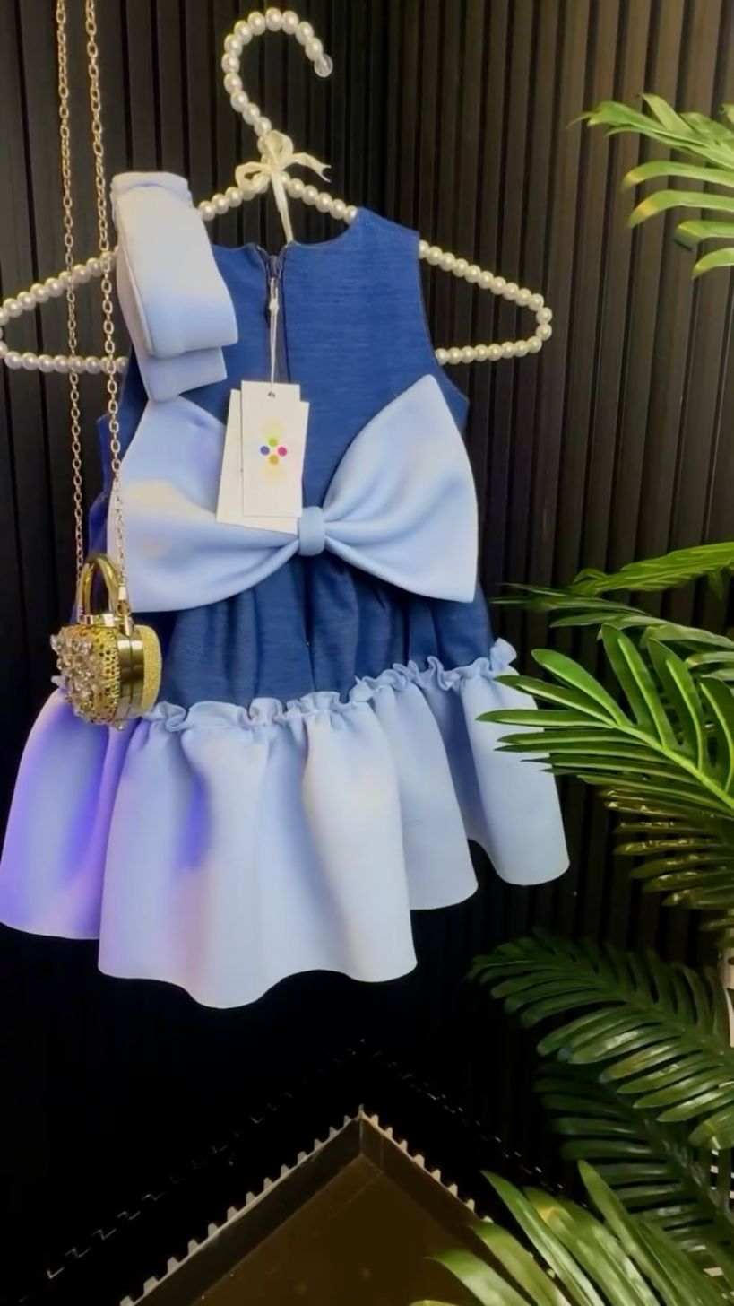 Denim Bow Dress