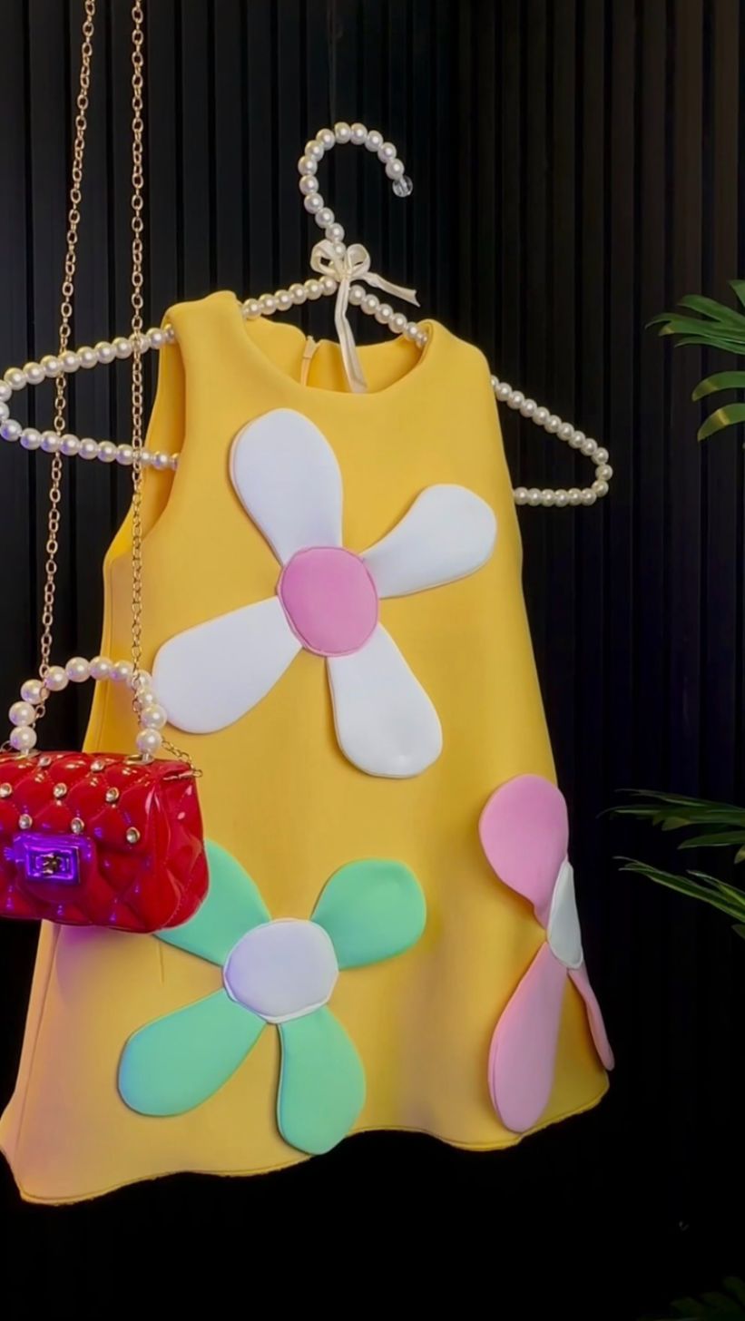 Pastel Orchid Daisy Dress