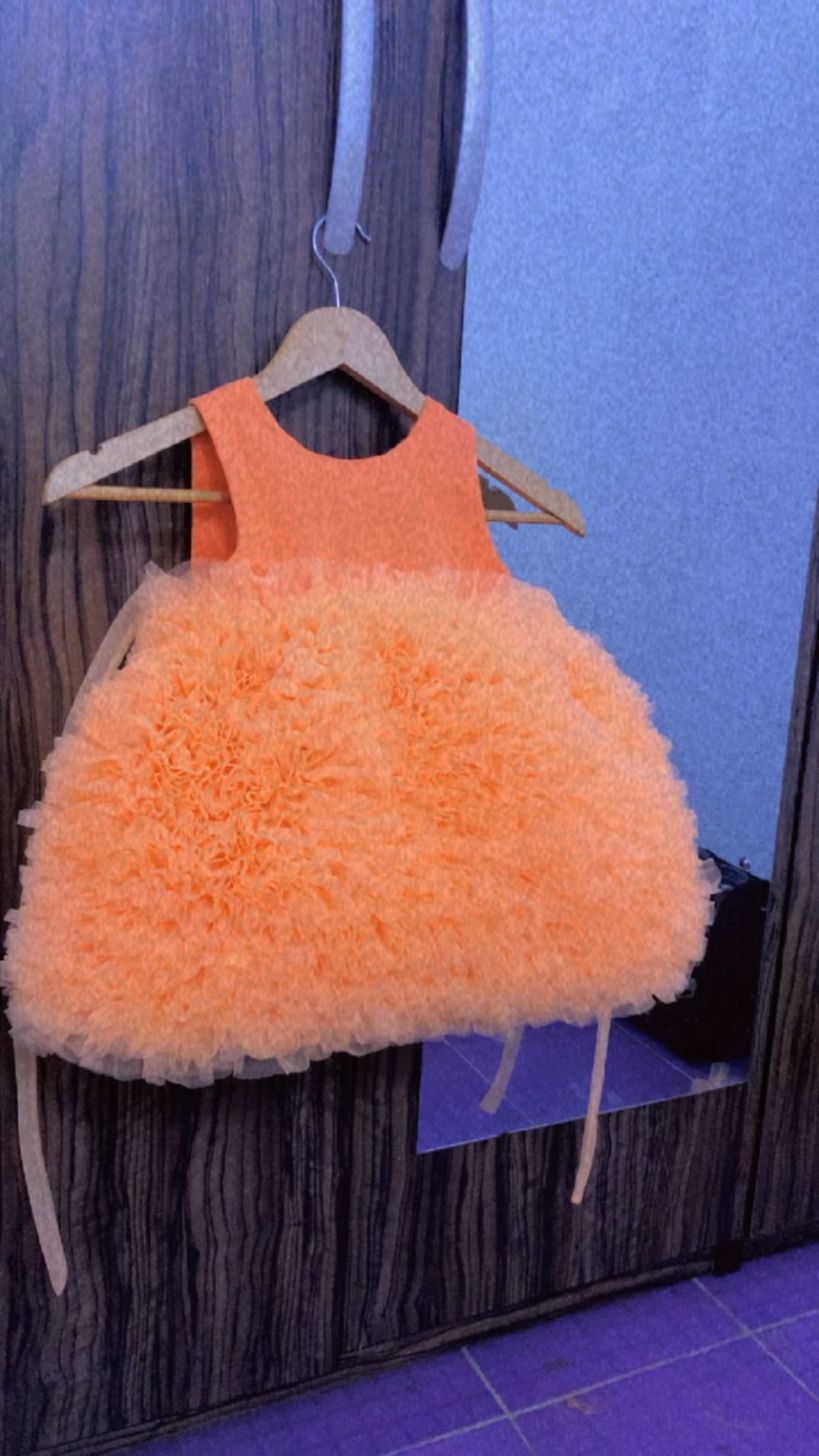 Tangerine Tulle Cloud Dress